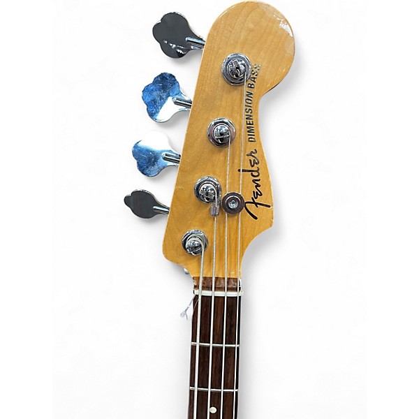 Used Fender American Deluxe Dimension Bass IV Trans Red Electric Bass Guitar