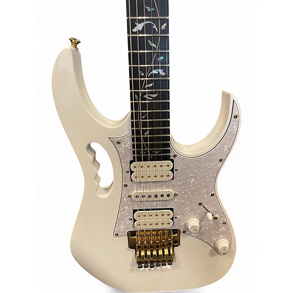 Used Ibanez STEVE VAI JEM7VP White Solid Body Electric Guitar