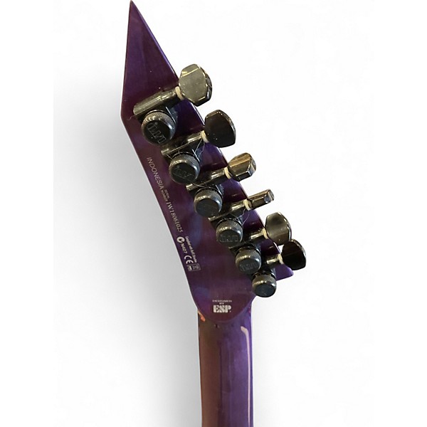 Used ESP LTD DELUXE H31000 Trans Purple Solid Body Electric Guitar