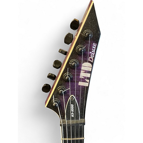 Used ESP LTD DELUXE H31000 Trans Purple Solid Body Electric Guitar