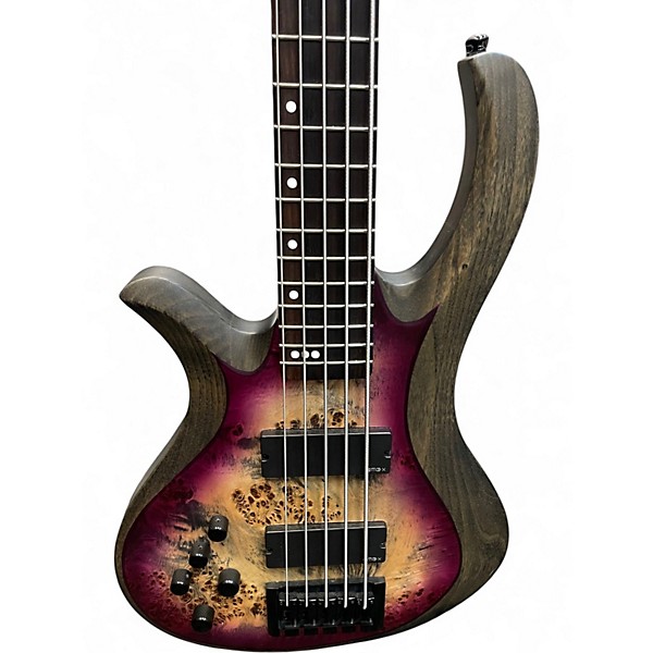 Used Schecter Guitar Research Riot 5 Left Handed AURORA BURST Electric Bass Guitar