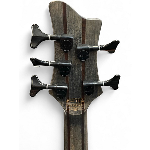 Used Schecter Guitar Research Riot 5 Left Handed AURORA BURST Electric Bass Guitar