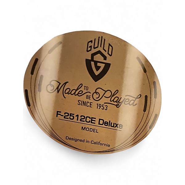 Used Guild f 2512 CE DELUXE 2 Color Sunburst 12 String Acoustic Guitar