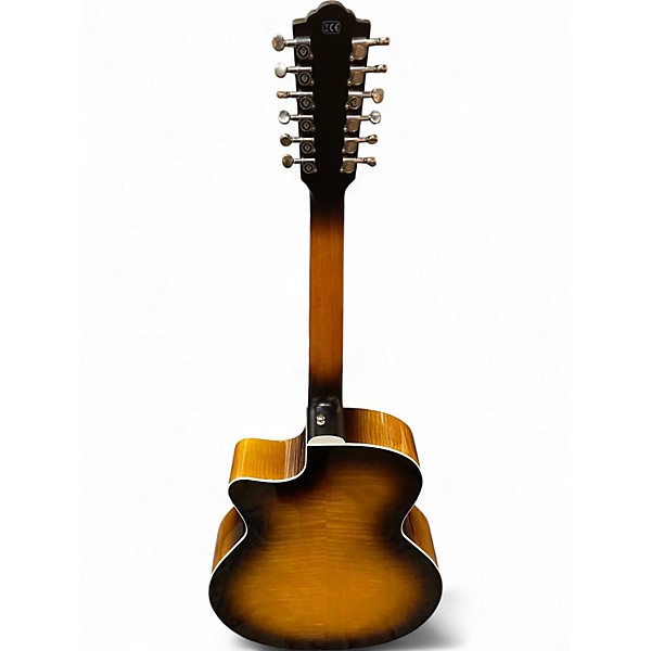 Used Guild f 2512 CE DELUXE 2 Color Sunburst 12 String Acoustic Guitar