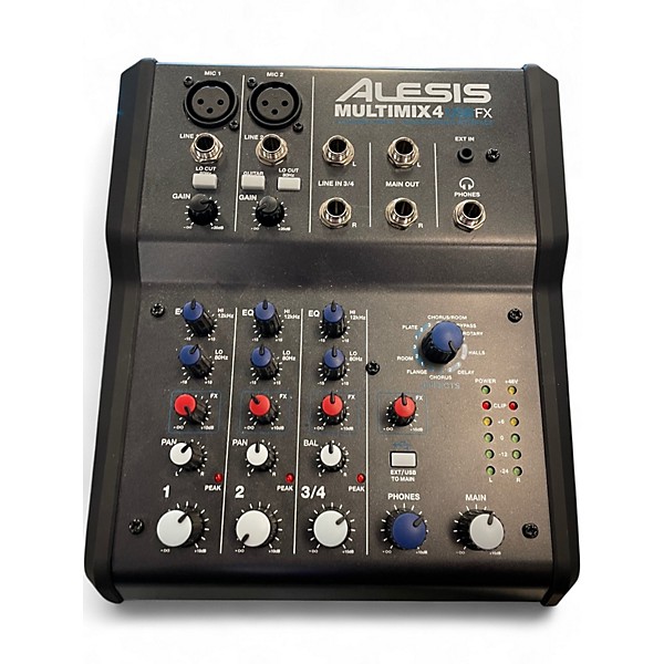 Used Alesis MultiMix 4 USB FX 4-Channel Unpowered Mixer