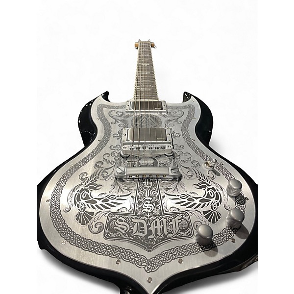 Used Wylde Audio Barbarian METAL PLATE Solid Body Electric Guitar