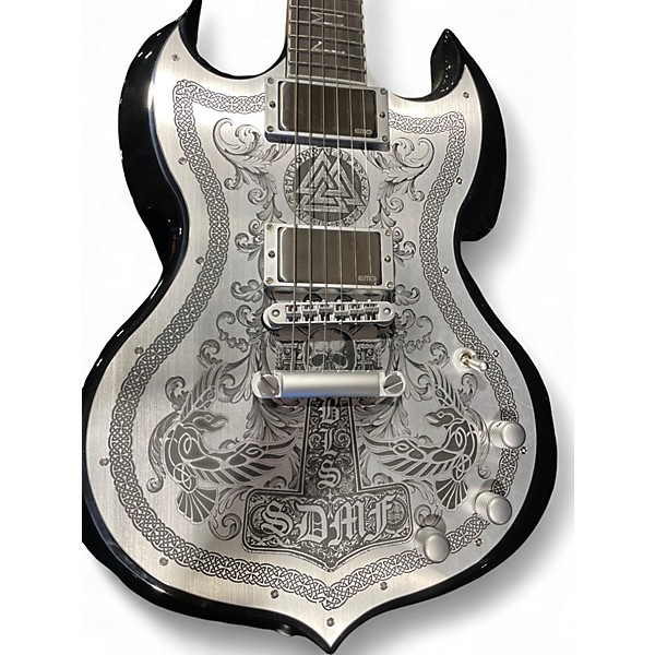 Used Wylde Audio Barbarian METAL PLATE Solid Body Electric Guitar