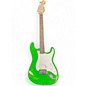 Used Squier Standard Stratocaster Apple Green Solid Body Electric Guitar