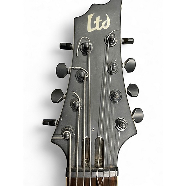 Used ESP Ltd h338 8 string Black Solid Body Electric Guitar