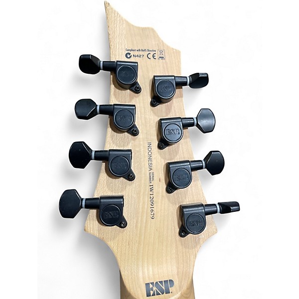 Used ESP Ltd h338 8 string Black Solid Body Electric Guitar