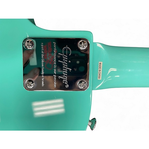 Used 2018 Epiphone Les Paul SL Surf Green Solid Body Electric Guitar