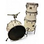 Vintage 1970s Rogers 4 Piece BIG R 4 Piece white Drum Kit thumbnail