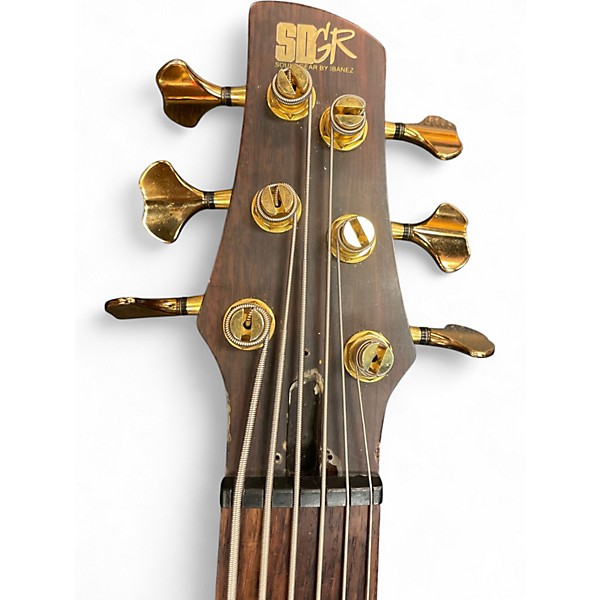 Used Ibanez SR1206E 6 String Natural Electric Bass Guitar