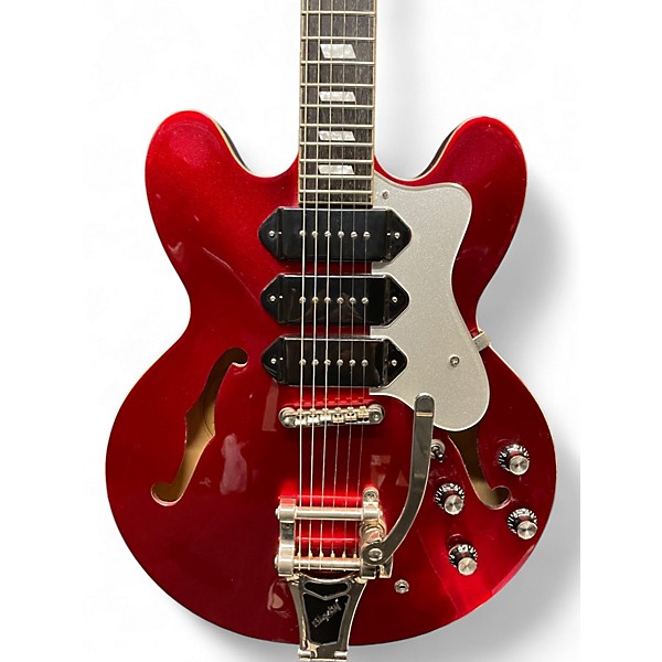 Used Epiphone Riviera Custom Royale P93 Wine Red Hollow Body Electric Guitar