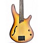 Used 2022 Ibanez SRH500F Flat Natural Browned Burst Electric Bass Guitar