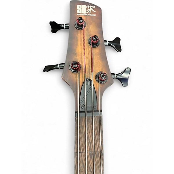 Used 2022 Ibanez SRH500F Flat Natural Browned Burst Electric Bass Guitar