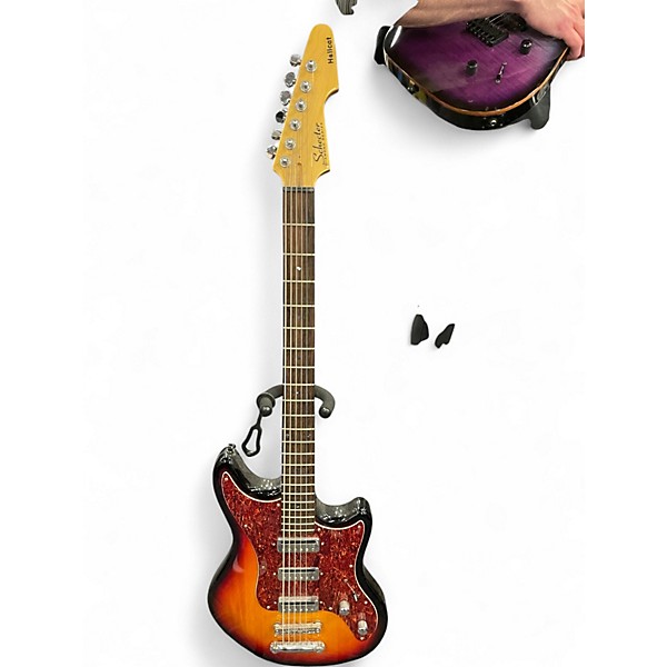 Used Schecter Guitar Research Hellcat 6 Sunburst Solid Body Electric Guitar