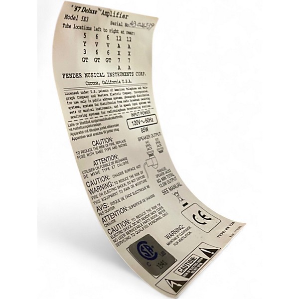 Used Fender 57 CUSTOM JENSEN 1X12 COMBO Tube Guitar Combo Amp