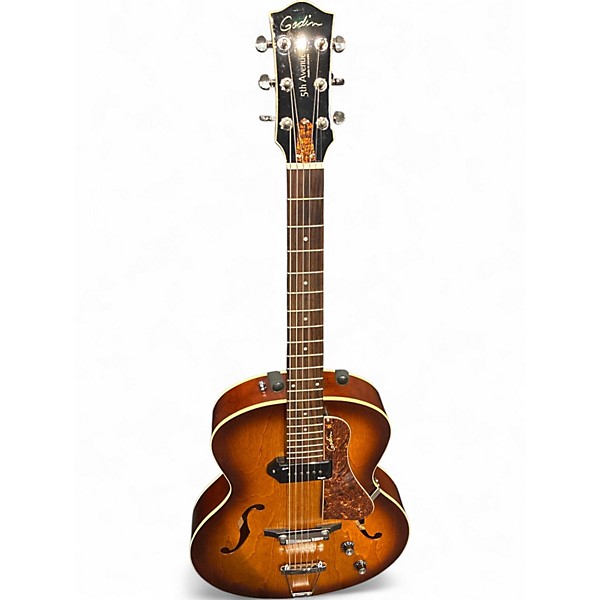 Used Godin 5th Avenue Kingpin P90 Sunburst Hollow Body Electric Guitar