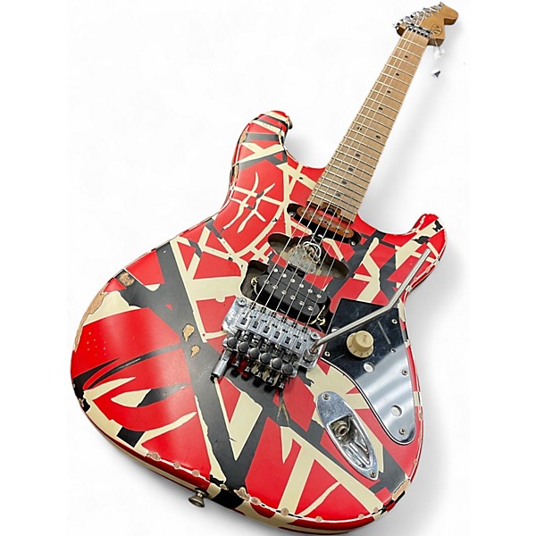 Used EVH Striped Series Frankie striped Solid Body Electric Guitar