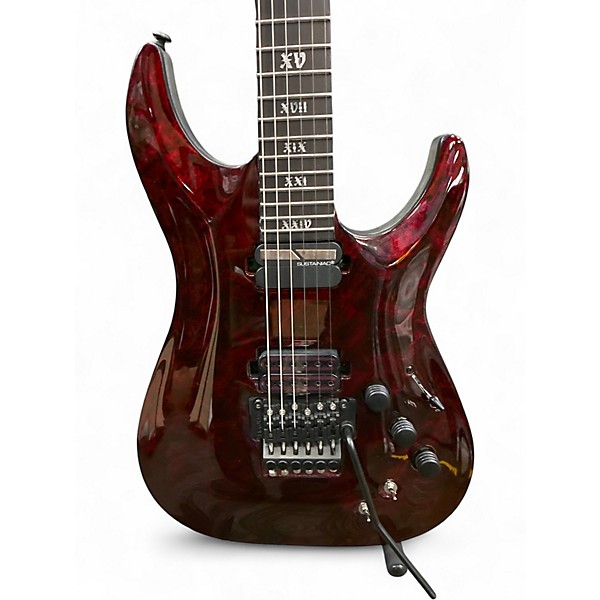 Used Schecter Guitar Research C1 FR-S Apocalypse Red Reign Solid Body Electric Guitar