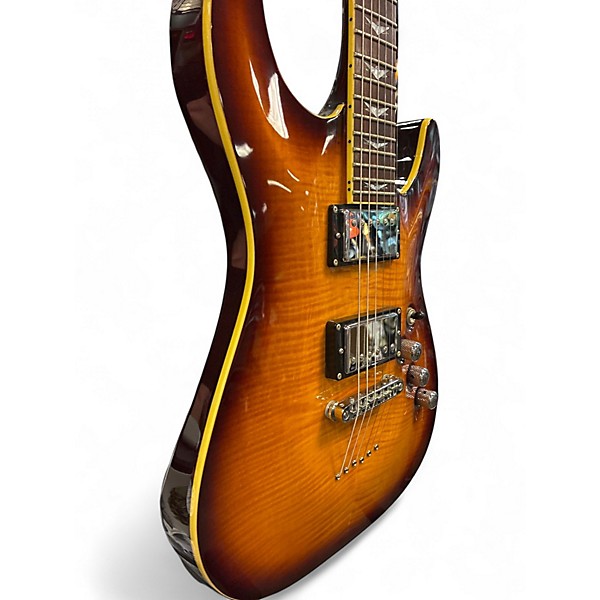 Used Schecter Guitar Research C1 Plus Vintage Sunburst Solid Body Electric Guitar