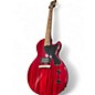 Used Epiphone Les Paul Junior Trans Crimson Red Solid Body Electric Guitar thumbnail