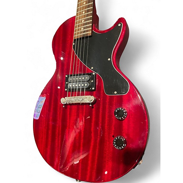 Used Epiphone Les Paul Junior Trans Crimson Red Solid Body Electric Guitar