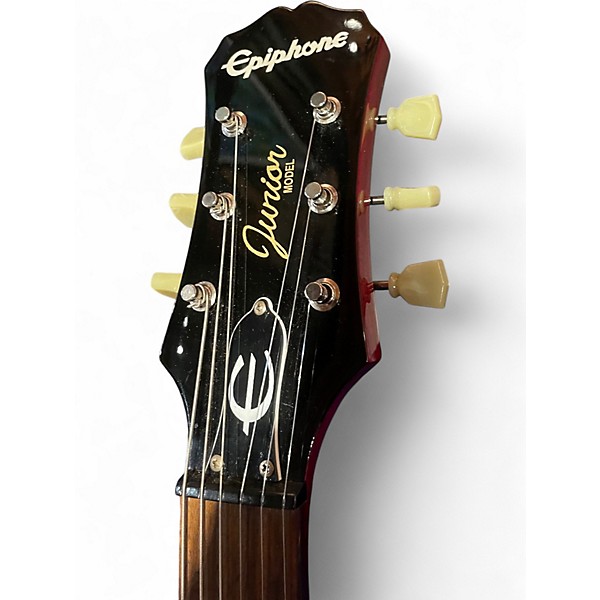 Used Epiphone Les Paul Junior Trans Crimson Red Solid Body Electric Guitar