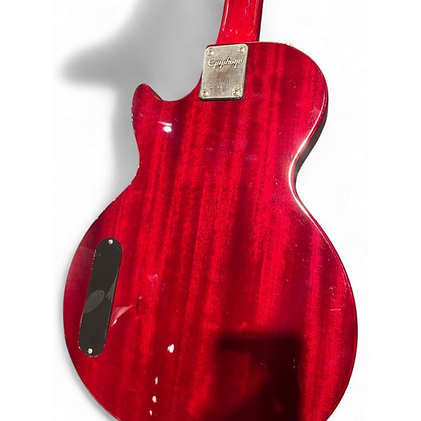 Used Epiphone Les Paul Junior Trans Crimson Red Solid Body Electric Guitar