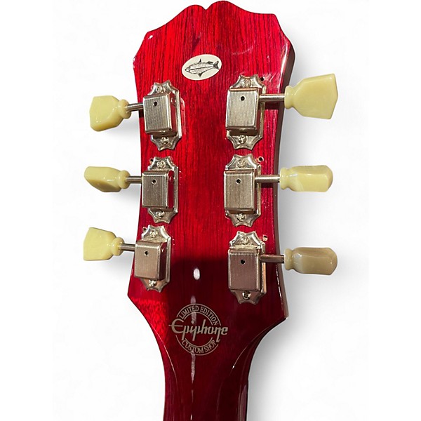 Used Epiphone Les Paul Junior Trans Crimson Red Solid Body Electric Guitar