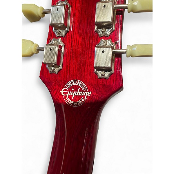 Used Epiphone Les Paul Junior Trans Crimson Red Solid Body Electric Guitar