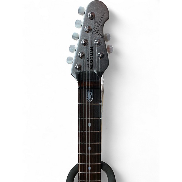 Used 2013 Ernie Ball Music Man JP13 John Petrucci 7 String Silver Sparkle Solid Body Electric Guitar