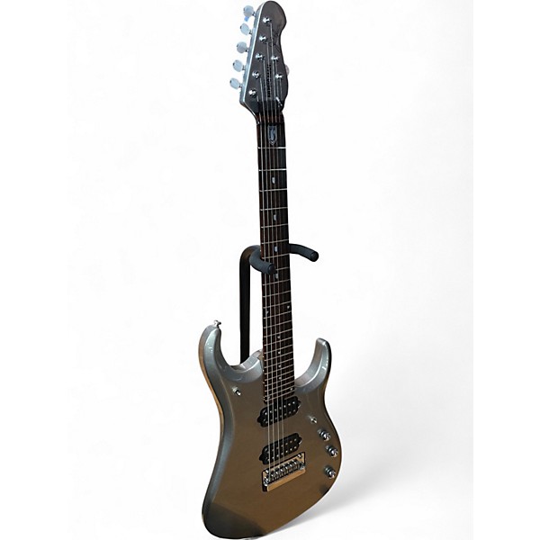 Used 2013 Ernie Ball Music Man JP13 John Petrucci 7 String Silver Sparkle Solid Body Electric Guitar