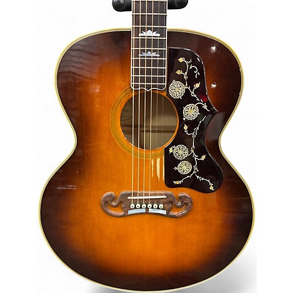 Vintage 1985 Gibson J-200 2 Color Sunburst Acoustic Guitar