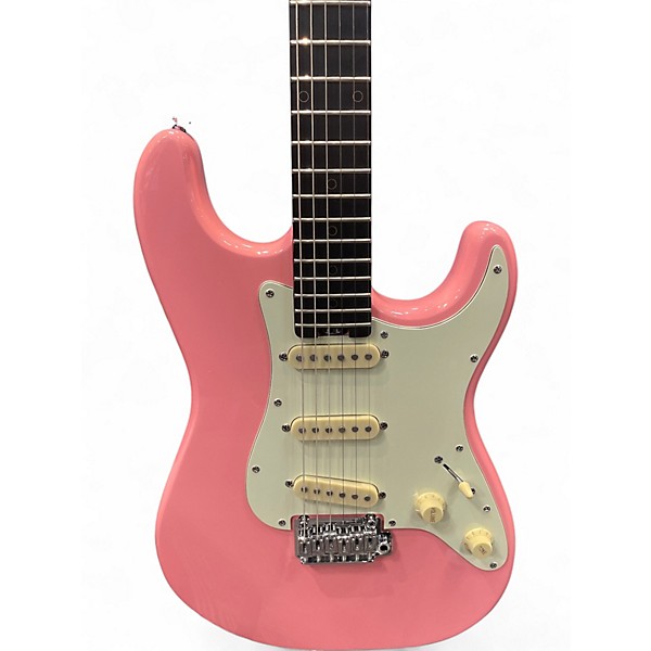 Used Schecter Guitar Research NICK JOHNSTON TRADITIONAL SSS Atomic Pink Solid Body Electric Guitar
