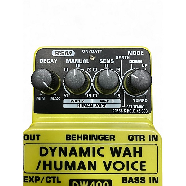 Used Behringer DW400 Dynamic Wah/Human Voice Effect Pedal