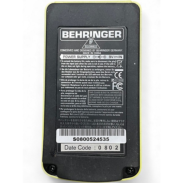 Used Behringer DW400 Dynamic Wah/Human Voice Effect Pedal