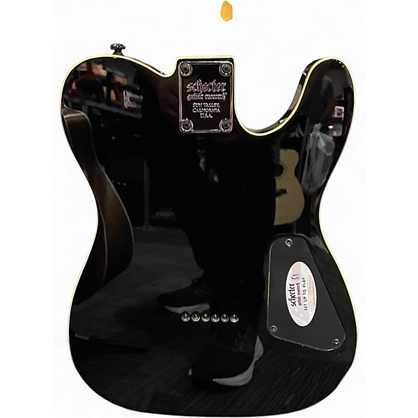 Used Schecter Guitar Research Diamond Series PT Left Handed Black Electric Guitar