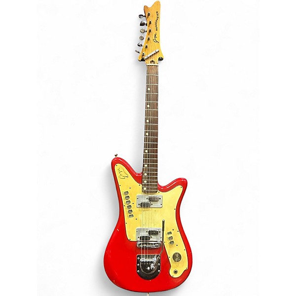 Vintage 1960s Goya Rangemaster red Solid Body Electric Guitar