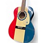 Used Regal T376 Bicentennial red, white , blue Acoustic Guitar
