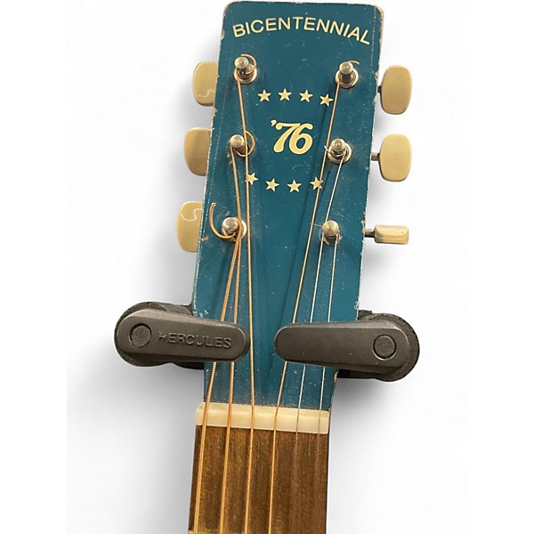 Used Regal T376 Bicentennial red, white , blue Acoustic Guitar