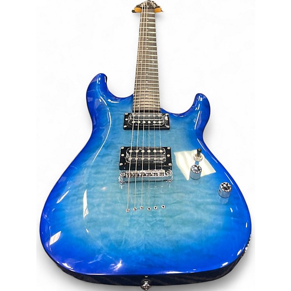 Used Schecter Guitar Research C-6 PLUS Ocean Blue Burst Solid Body Electric Guitar