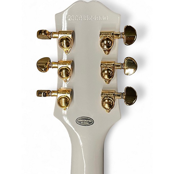Used Epiphone Les Paul Custom Alpine White Solid Body Electric Guitar