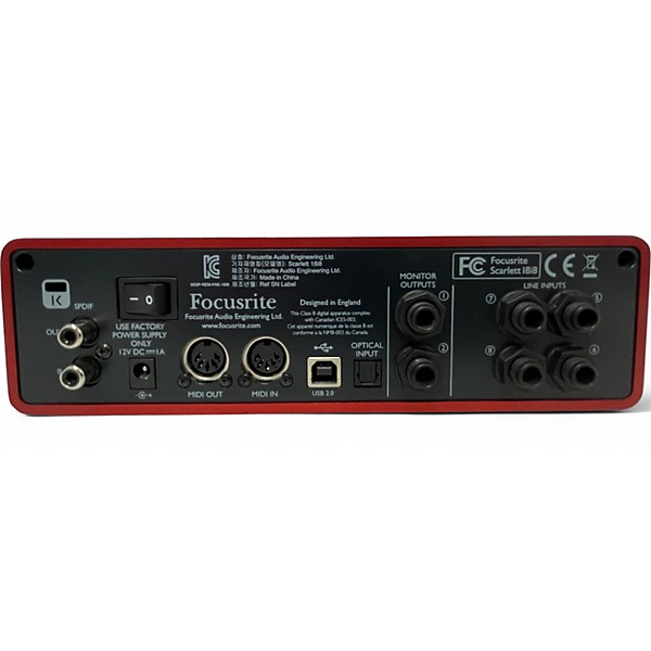 Used Focusrite Scarlett 18i8 Audio Interface