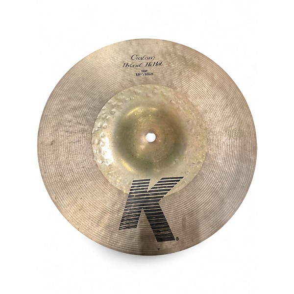 Used Zildjian 13.25in K Custom Hybrid Hi Hat Pair Cymbal