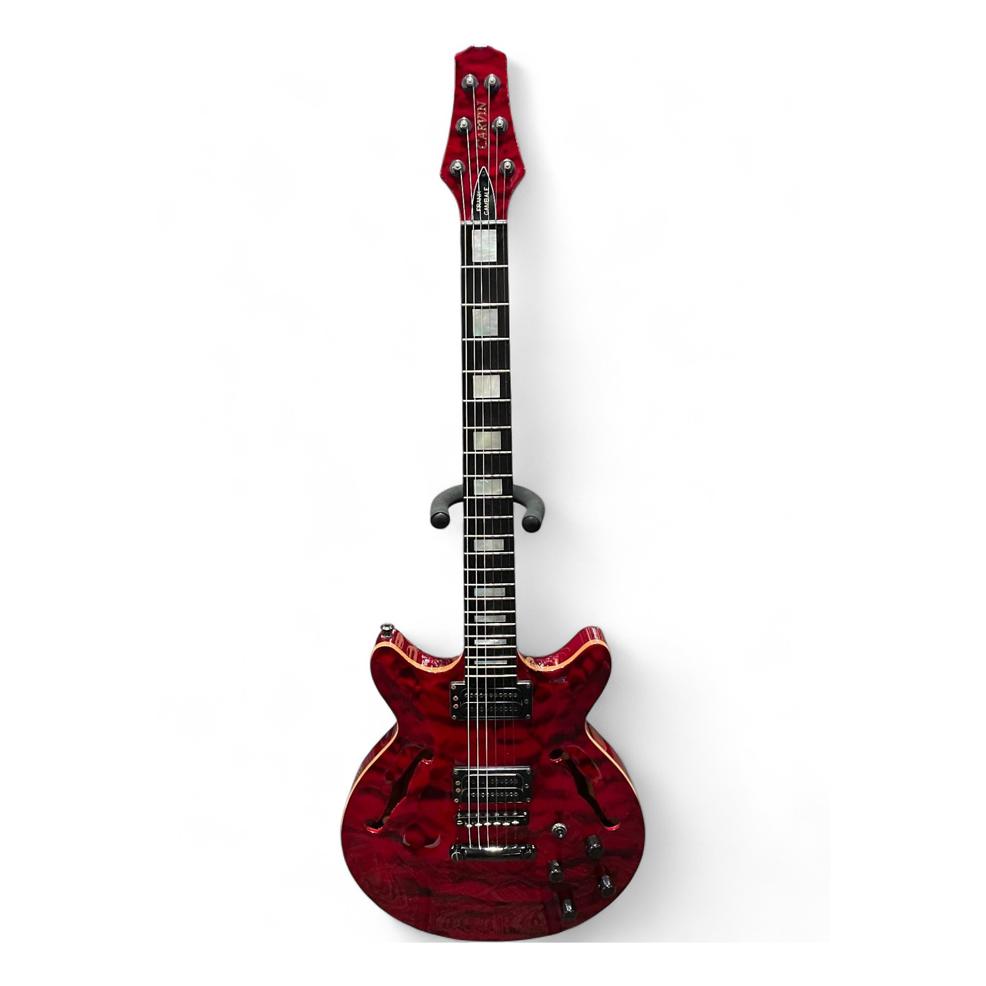 Used Carvin FRANK GAMBALE TRANS CHERRY Hollow Body Electric Guitar