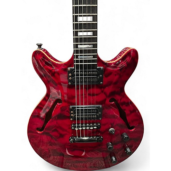 Used Carvin FRANK GAMBALE TRANS CHERRY Hollow Body Electric Guitar