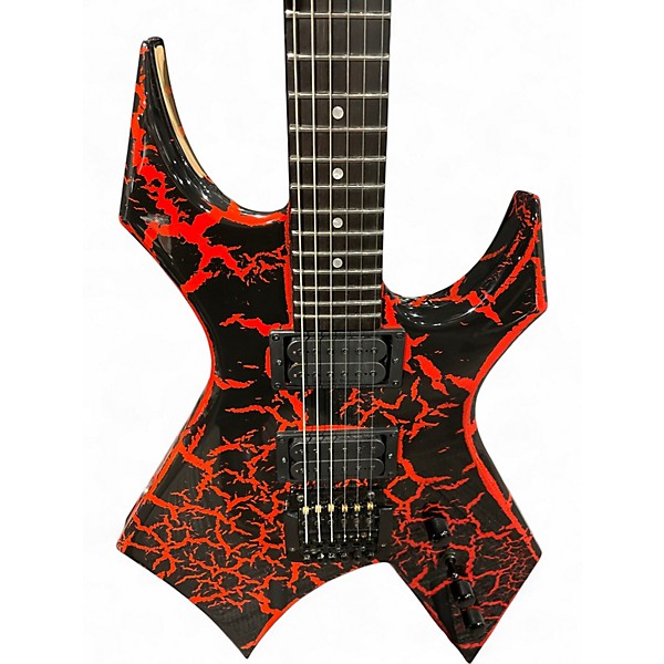 Used B.C. Rich Warlock LEGACY RED CRACKLE Solid Body Electric Guitar