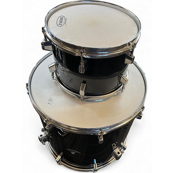Used Rogers 4 Piece DRUM KIT BLACK Drum Kit